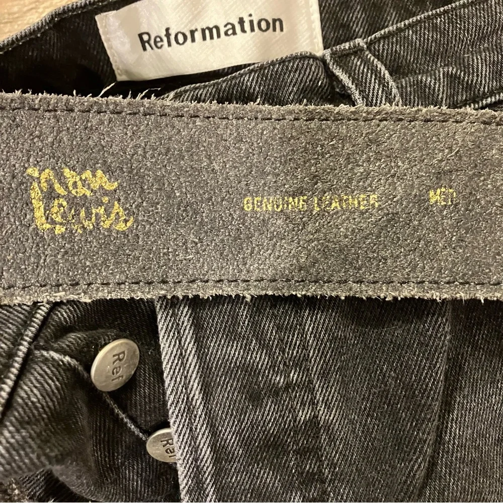 Black Leather Western Belt | Size M | Silver Buckle Boho Cowgirl Style - Picture 4 of 4